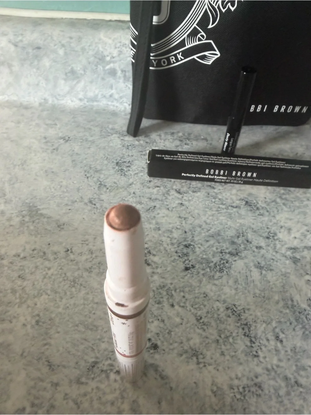 Bobbi Brown Black Eyeliner & 3 eyeshadow sticks with Black Pouch